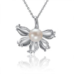Pearl Naupaka Flower Pendant Pendant Island by Koa Nani Akoya Pearl