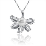 Pearl Naupaka Flower Pendant Pendant Island by Koa Nani White Pearl