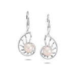 Pearl Nautilus Earrings Earrings Island by Koa Nani Freshwater Pearl