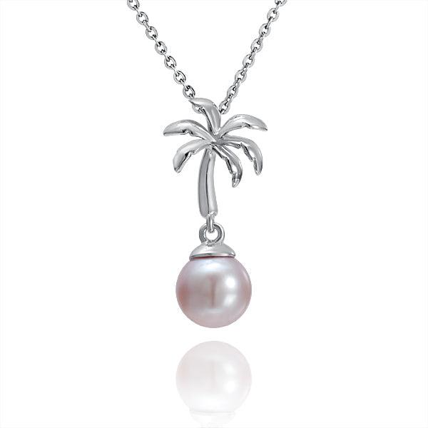 Pearl Palm Tree Pendant Pendant Island by Koa Nani Akoya Pearl