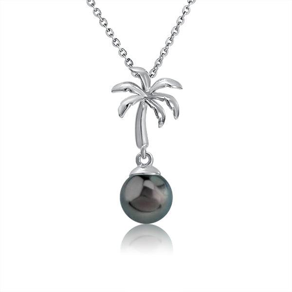 Pearl Palm Tree Pendant Pendant Island by Koa Nani Tahitian Pearl
