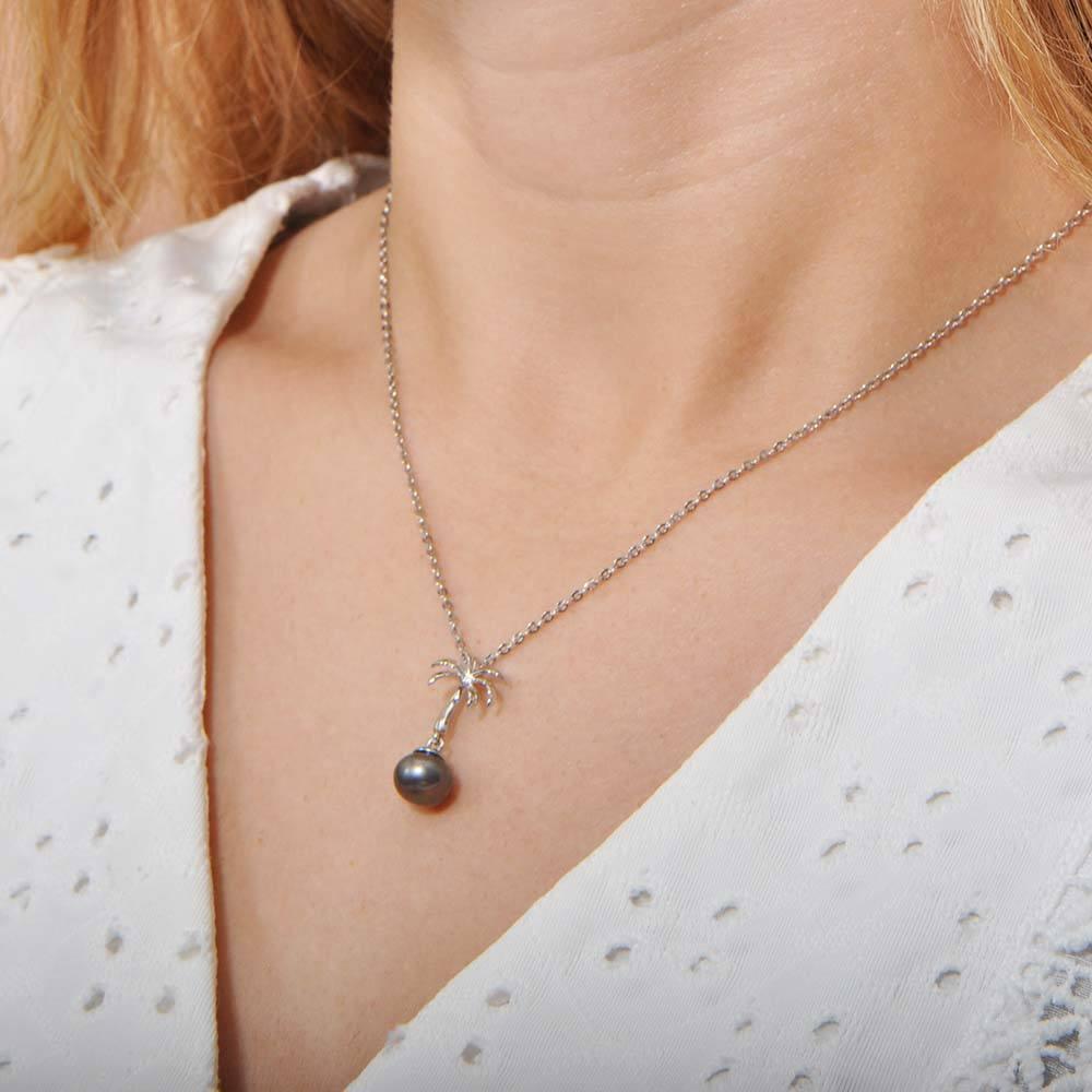 Pearl Palm Tree Pendant Pendant Island by Koa Nani
