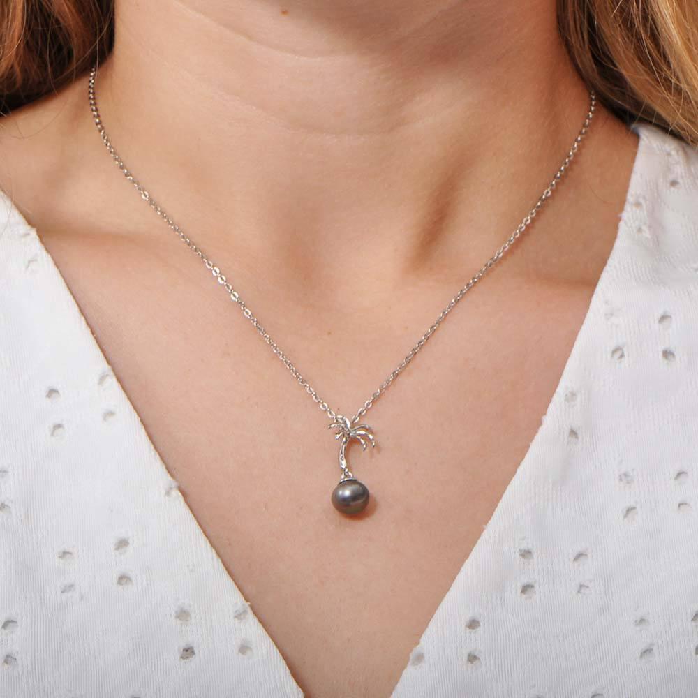 Pearl Palm Tree Pendant Pendant Island by Koa Nani