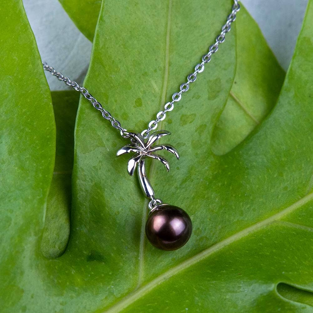 Pearl Palm Tree Pendant Pendant Island by Koa Nani