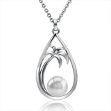 Pearl Palm Tree Teardrop Pendant Pendant Island by Koa Nani Freshwater Pearl