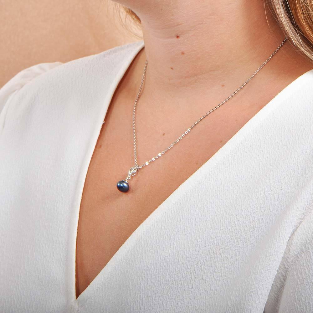 Pearl Pavé Maile Leaf Pendant Pendant Island by Koa Nani