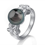Pearl Plumeria Bloom Ring Ring Island by Koa Nani 5.0 Tahitian Pearl