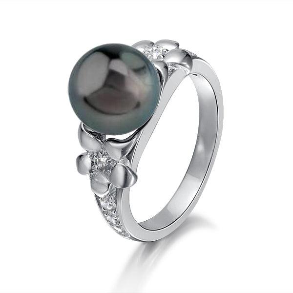 Pearl Plumeria Garden Ring Ring Island by Koa Nani 5.0 Tahitian Pearl