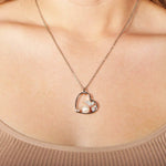 Pearl Plumeria Heart Pendant Pendant Island by Koa Nani
