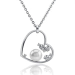 Pearl Plumeria Heart Pendant Pendant Island by Koa Nani