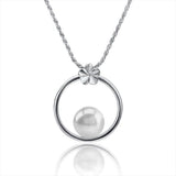 Pearl Plumeria Infinity Pendant Pendant Island by Koa Nani Freshwater Pearl