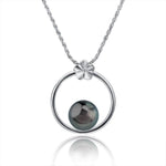 Pearl Plumeria Infinity Pendant Pendant Island by Koa Nani Tahitian Pearl