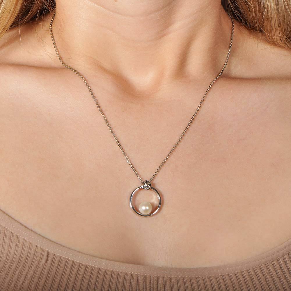 Pearl Plumeria Infinity Pendant Pendant Island by Koa Nani