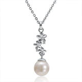 Pearl Plumeria Lei Pendant Pendant Island by Koa Nani Akoya Pearl