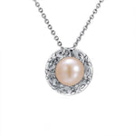 Pearl Royal Plumeria Pendant Pendant Island by Koa Nani Akoya Pearl