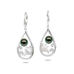 Pearl Stingray Teardrop Earrings Earrings Island by Koa Nani Tahitian Pearl