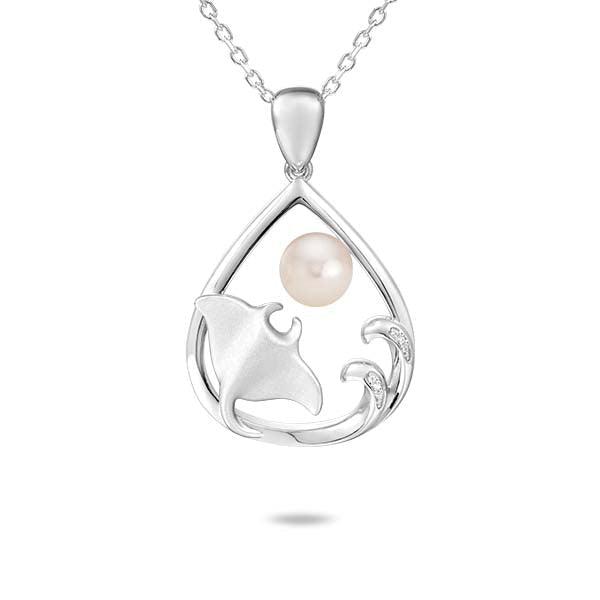 Pearl Stingray Teardrop Pendant Pendant Island by Koa Nani Freshwater Pearl