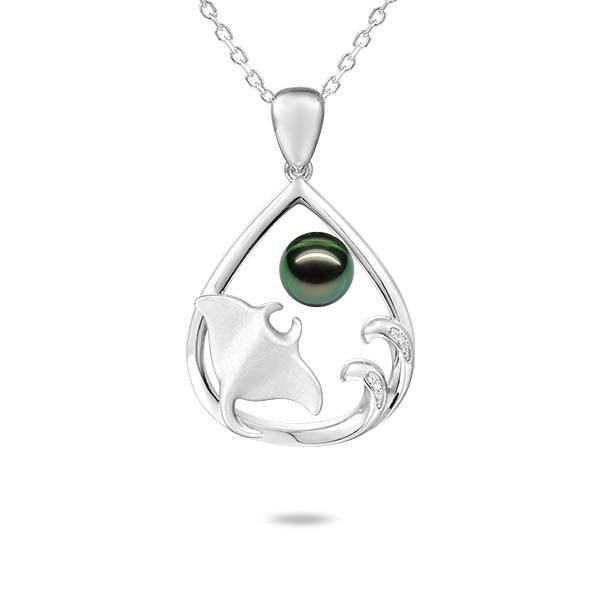 Pearl Stingray Teardrop Pendant Pendant Island by Koa Nani Tahitian Pearl