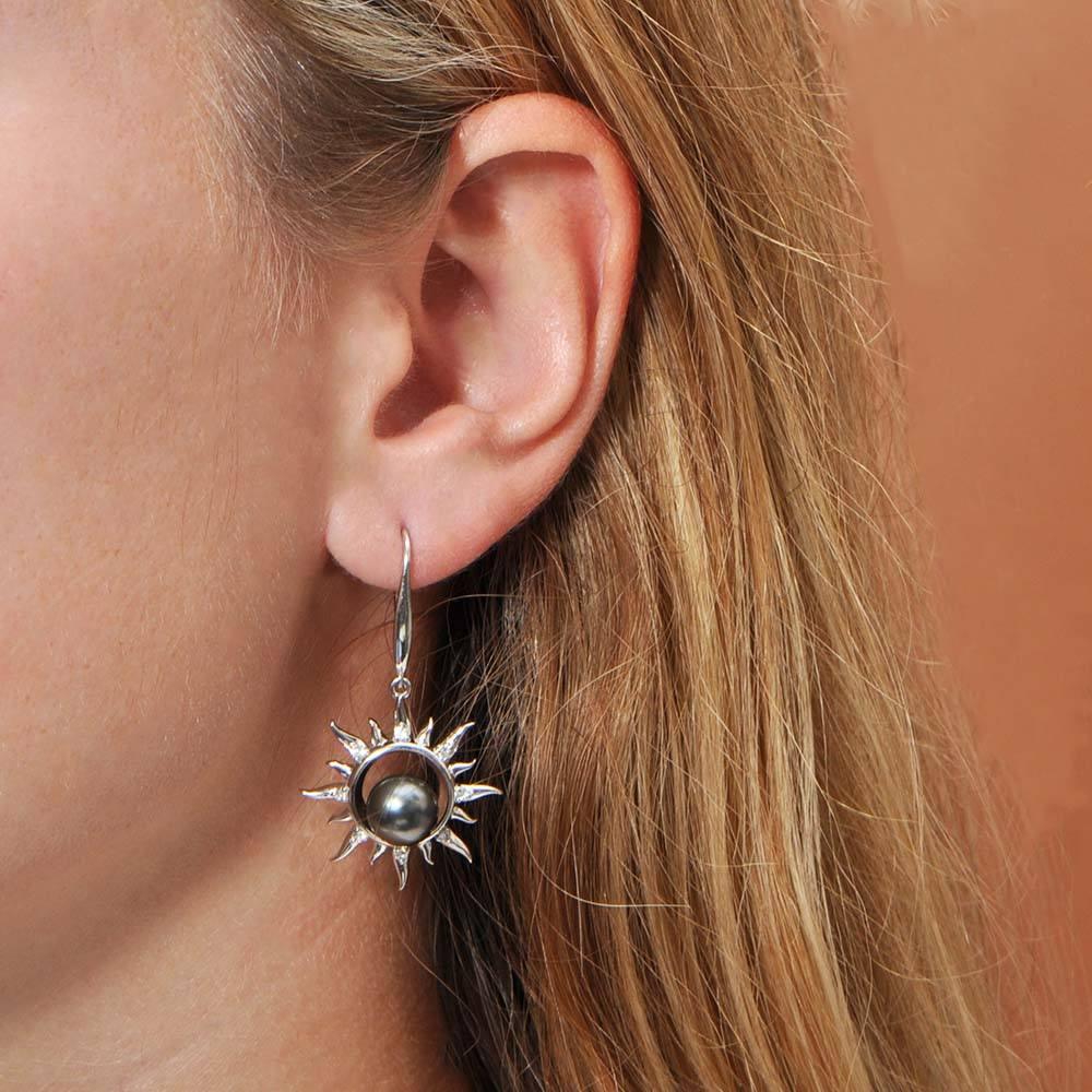 Pearl Sun Earrings Earrings Island by Koa Nani