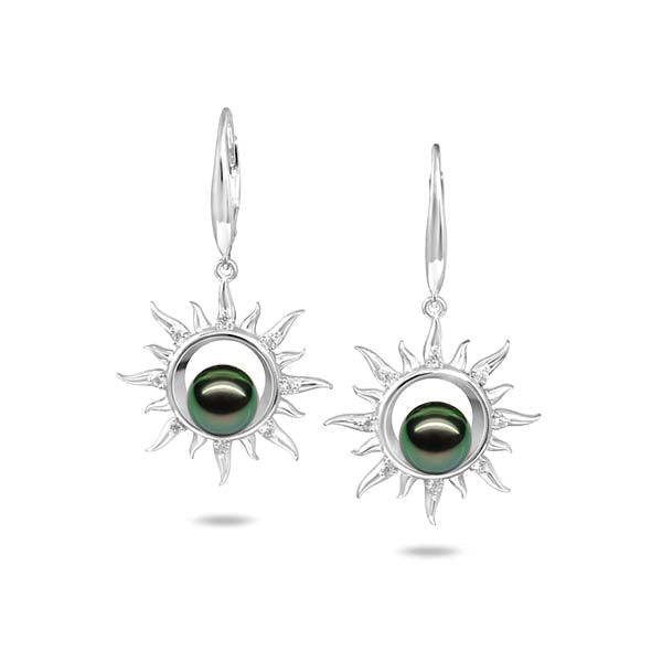 Pearl Sun Earrings Earrings Island by Koa Nani Tahitian Pearl