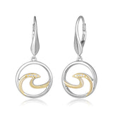 Two-Tone Wave Earrings