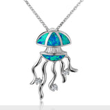 Paradise Opal Bubbly Jellyfish Pendant