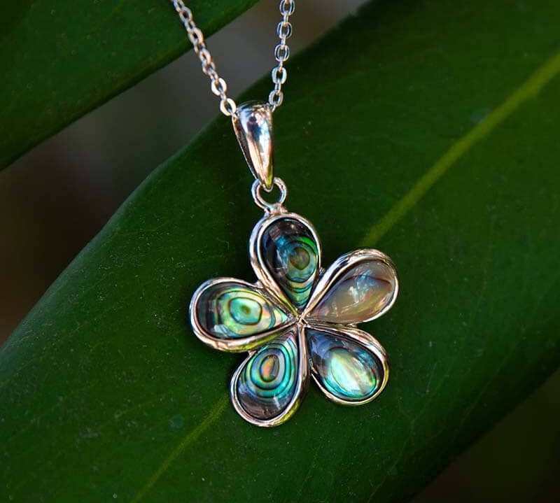 Abalone Plumeria Pendant Pendant Island by Koa Nani 