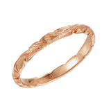 Ailani Engraved Scroll Ring Ring Island by Koa Nani Rose Gold Vermeil 3 