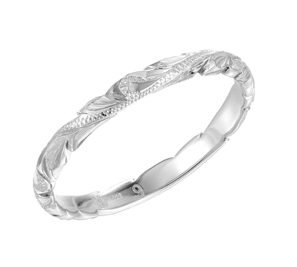 Ailani Engraved Scroll Ring Ring Island by Koa Nani Sterling Silver 3 
