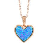 Amora Opal Heart Pendant Pendant Island by Koa Nani Rose Gold Vermeil 