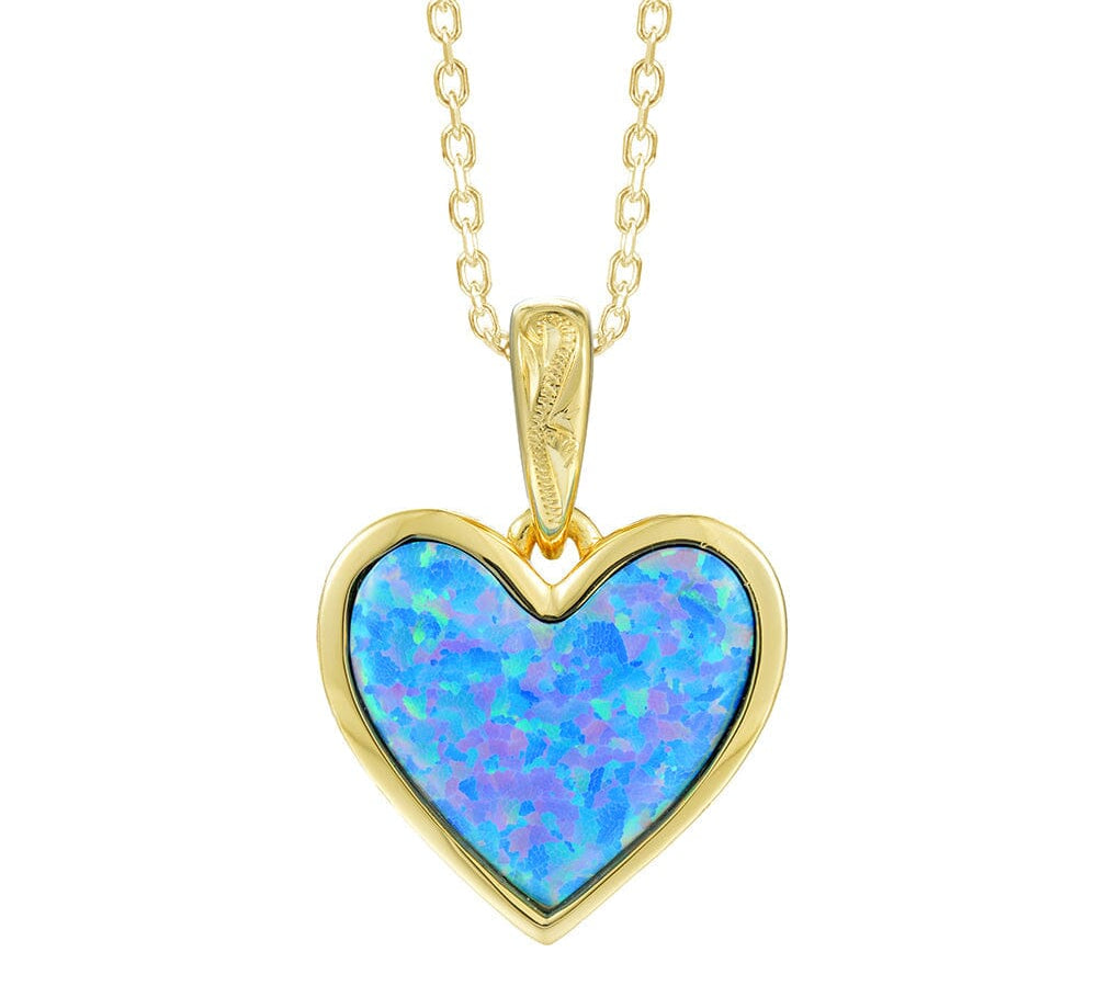 Amora Opal Heart Pendant Pendant Island by Koa Nani Gold Vermeil 