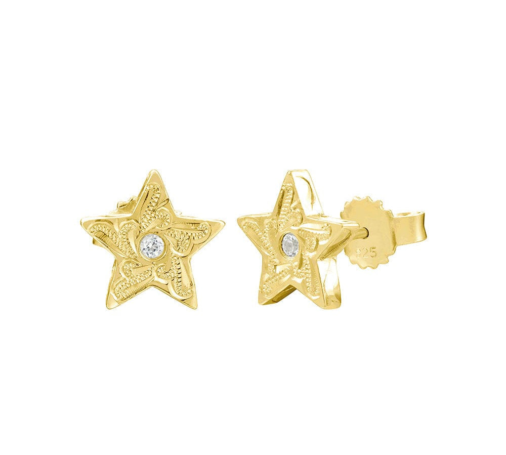 Anela Hoku Stud Earrings Earrings Island by Koa Nani Gold Vermeil 