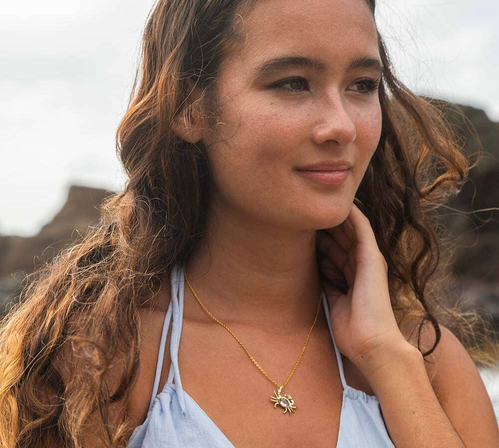 Aquamarine Blue Crab Pendant Pendant Island by Koa Nani 