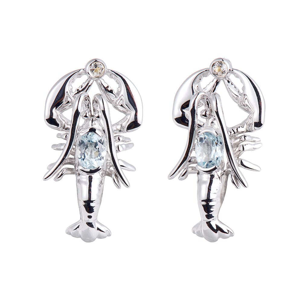 Aquamarine Lobster Earrings Earrings Island by Koa Nani 