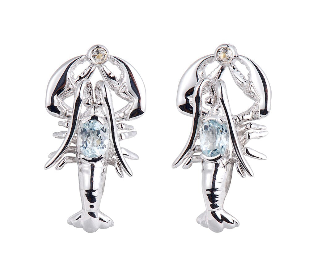 Aquamarine Lobster Earrings Earrings Island by Koa Nani 