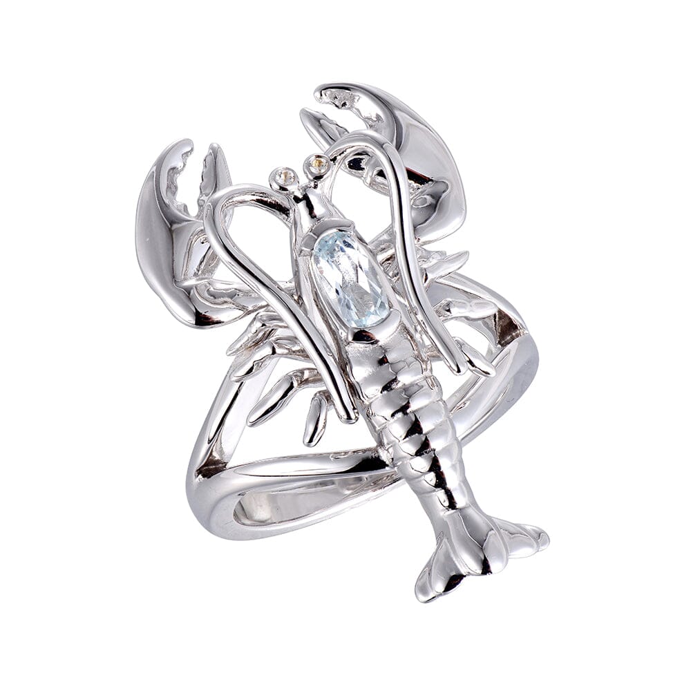 Aquamarine Lobster Ring Ring Island by Koa Nani 