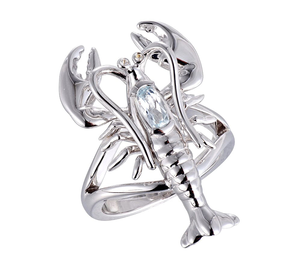Aquamarine Lobster Ring Ring Island by Koa Nani 