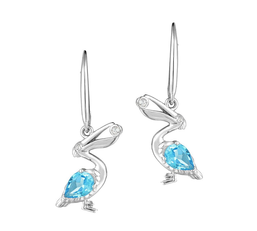 Aquamarine Pelican Earrings Earrings Island by Koa Nani 