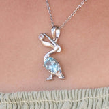 Aquamarine Pelican Pendant Pendant Island by Koa Nani 