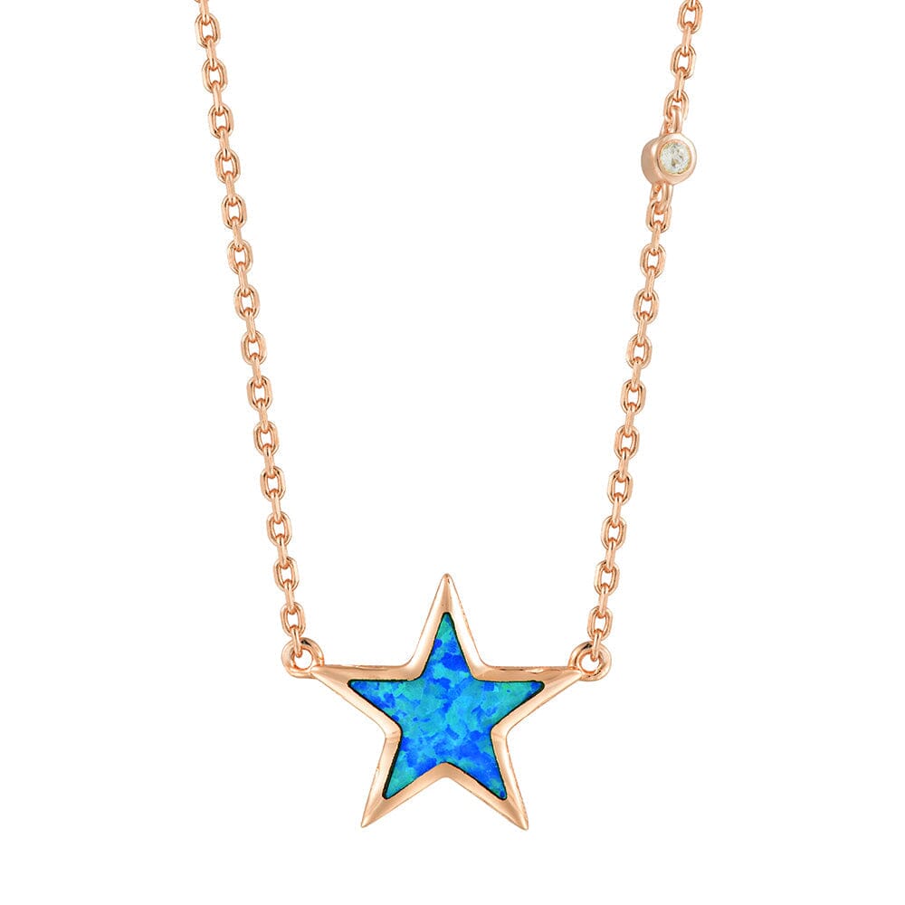 Astraea Opal Star Necklace Necklace Island by Koa Nani Rose Gold Vermeil 