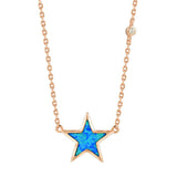 Astraea Opal Star Necklace Necklace Island by Koa Nani Rose Gold Vermeil 