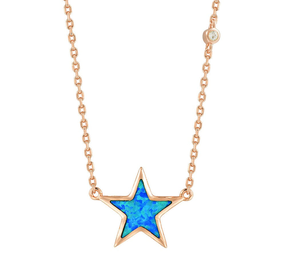 Astraea Opal Star Necklace Necklace Island by Koa Nani Rose Gold Vermeil 
