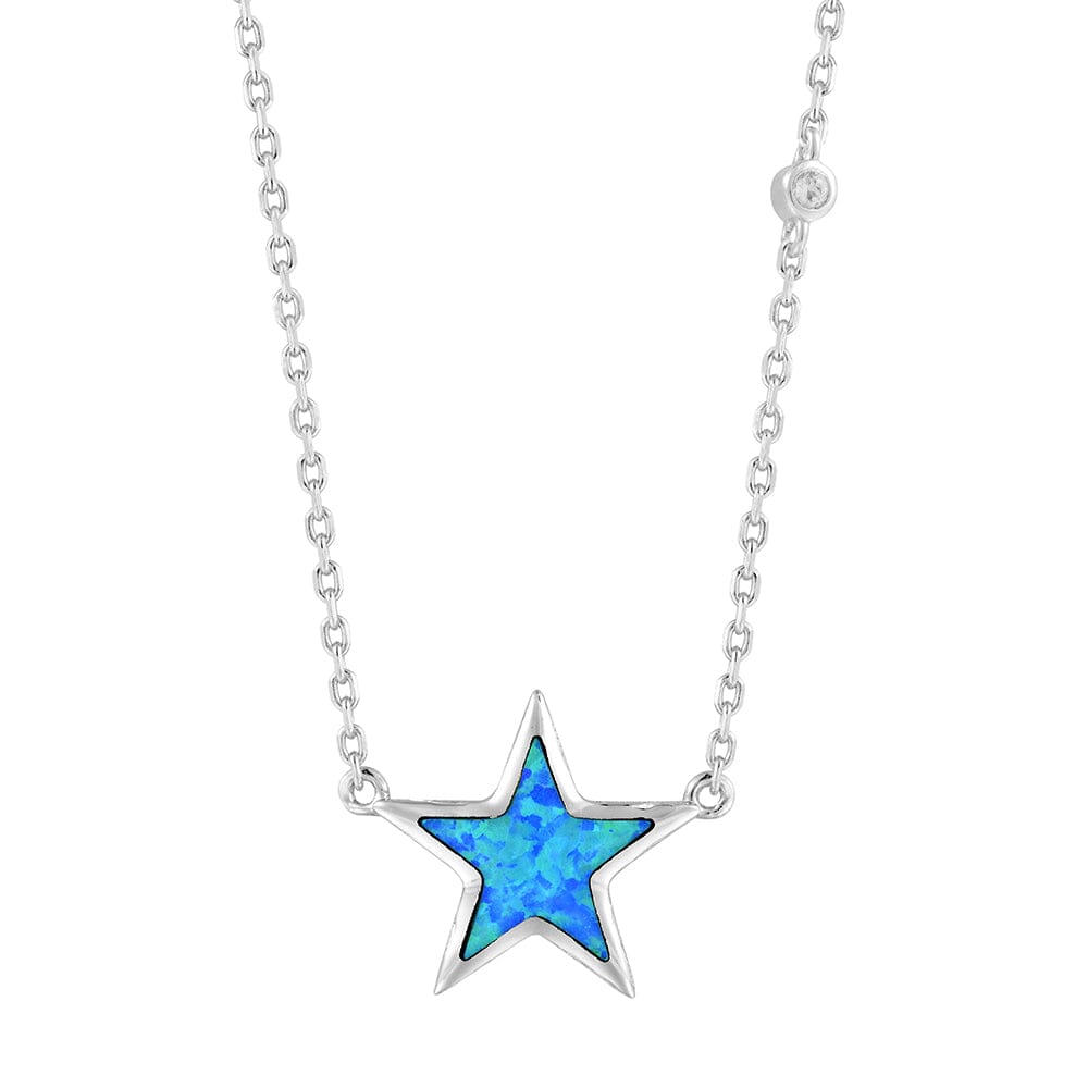 Astraea Opal Star Necklace Necklace Island by Koa Nani Sterling Silver 