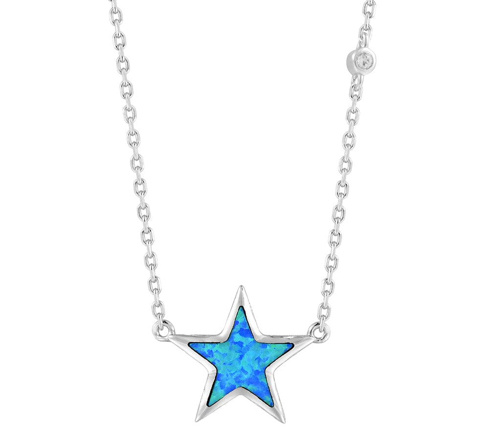 Astraea Opal Star Necklace Necklace Island by Koa Nani Sterling Silver 