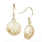 Atlantic Sand Dollar Hook Earrings Earrings Island by Koa Nani Yellow Gold 