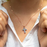 Aviana Opal Topaz Cross Pendant Pendant Island by Koa Nani 