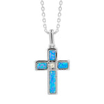 Aviana Opal Topaz Cross Pendant Pendant Island by Koa Nani Sterling Silver w/ Topaz Small