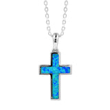 Aviana Opal Topaz Cross Pendant Pendant Island by Koa Nani Sterling Silver Original Small