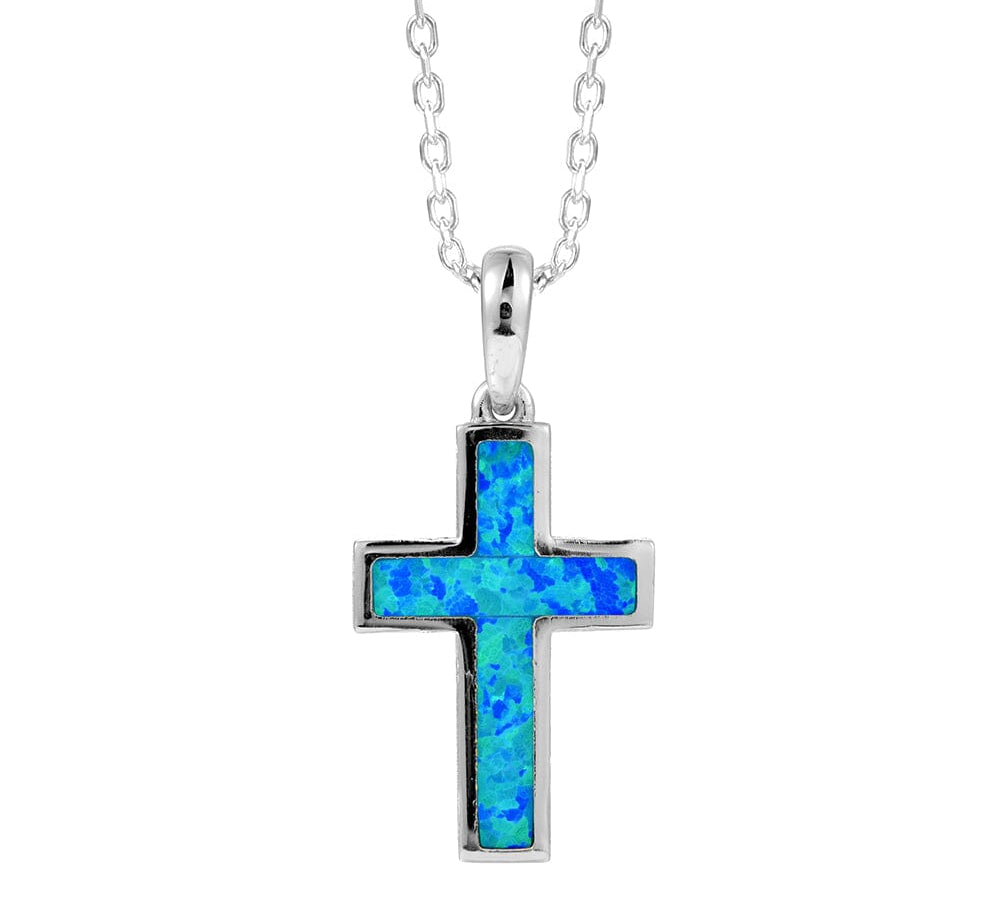 Aviana Opal Topaz Cross Pendant Pendant Island by Koa Nani Sterling Silver Original Small