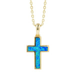 Aviana Opal Topaz Cross Pendant Pendant Island by Koa Nani Gold Vermeil Original Small
